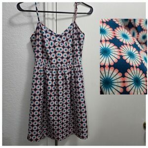 J. Crew Pink Floral Summer Mini Dress with Pockets Sweetheart Neckline Lined, 00